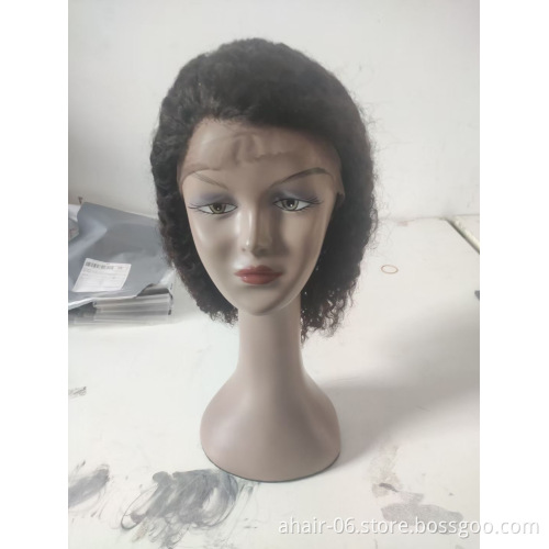 360 Lace Frontal Wigs 10A Nature Color Jerry Curly Cheap Brazilian Hair Wigs Wholesale In Stock,100% Human Hair